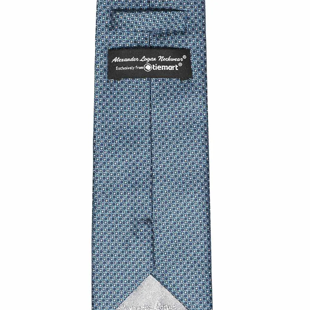 Dark Blue Henry Grain Pattern Necktie