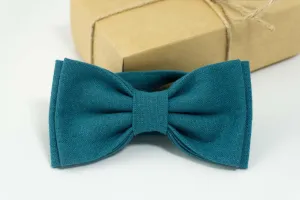 Dark cyan bow tie | wedding ties and pocket squares