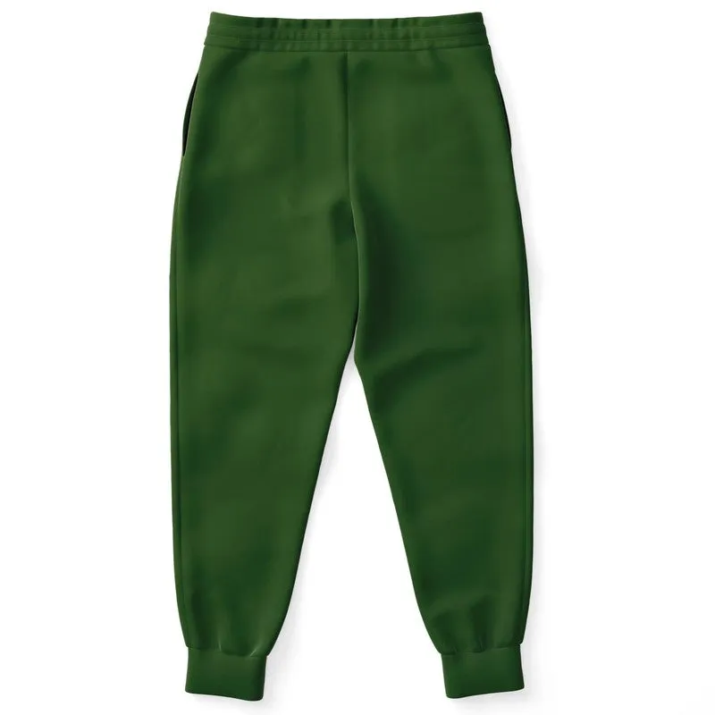 Dark Warm Green Joggers | Unisex | with PLUS sizes | Dark Pure Warm Green | C50M0Y100K80