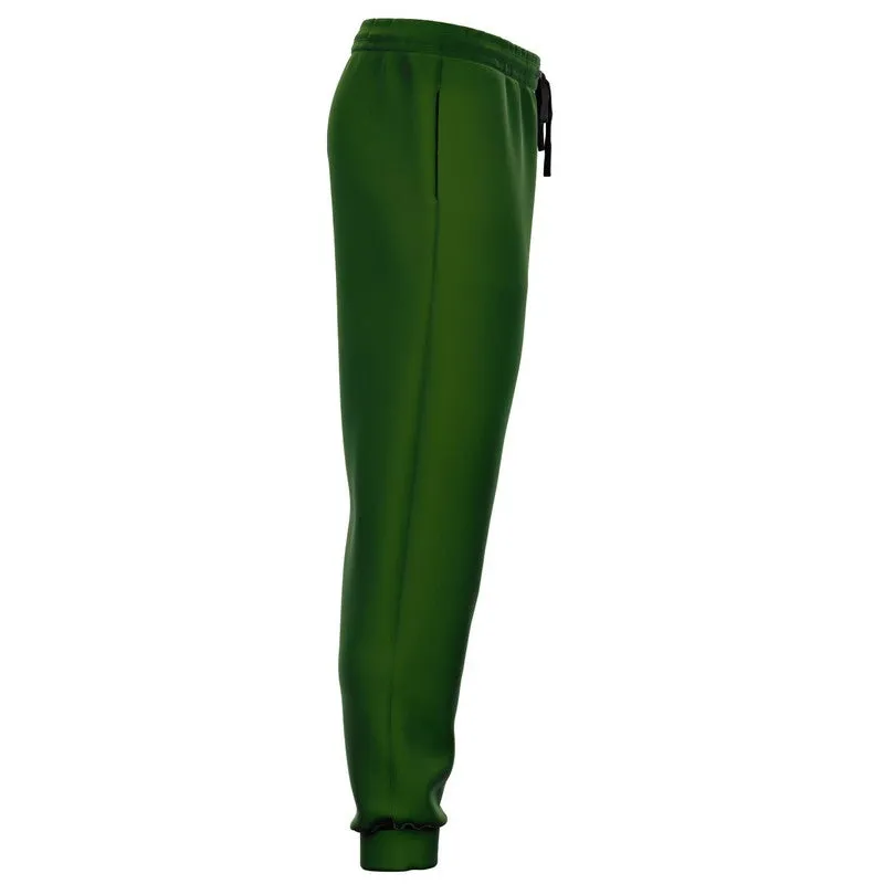 Dark Warm Green Joggers | Unisex | with PLUS sizes | Dark Pure Warm Green | C50M0Y100K80