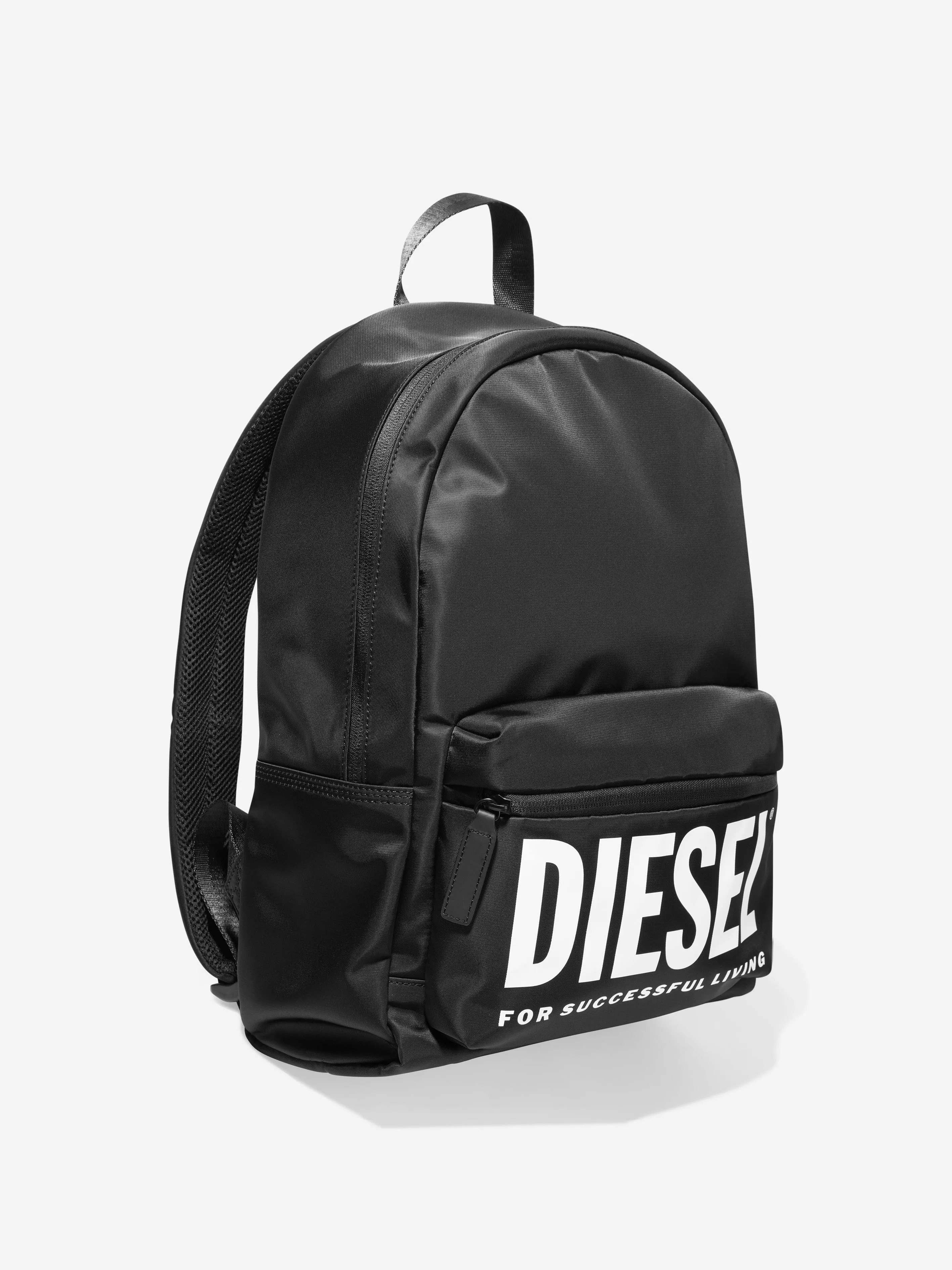 Diesel Kids Logo Print Backpack in Black