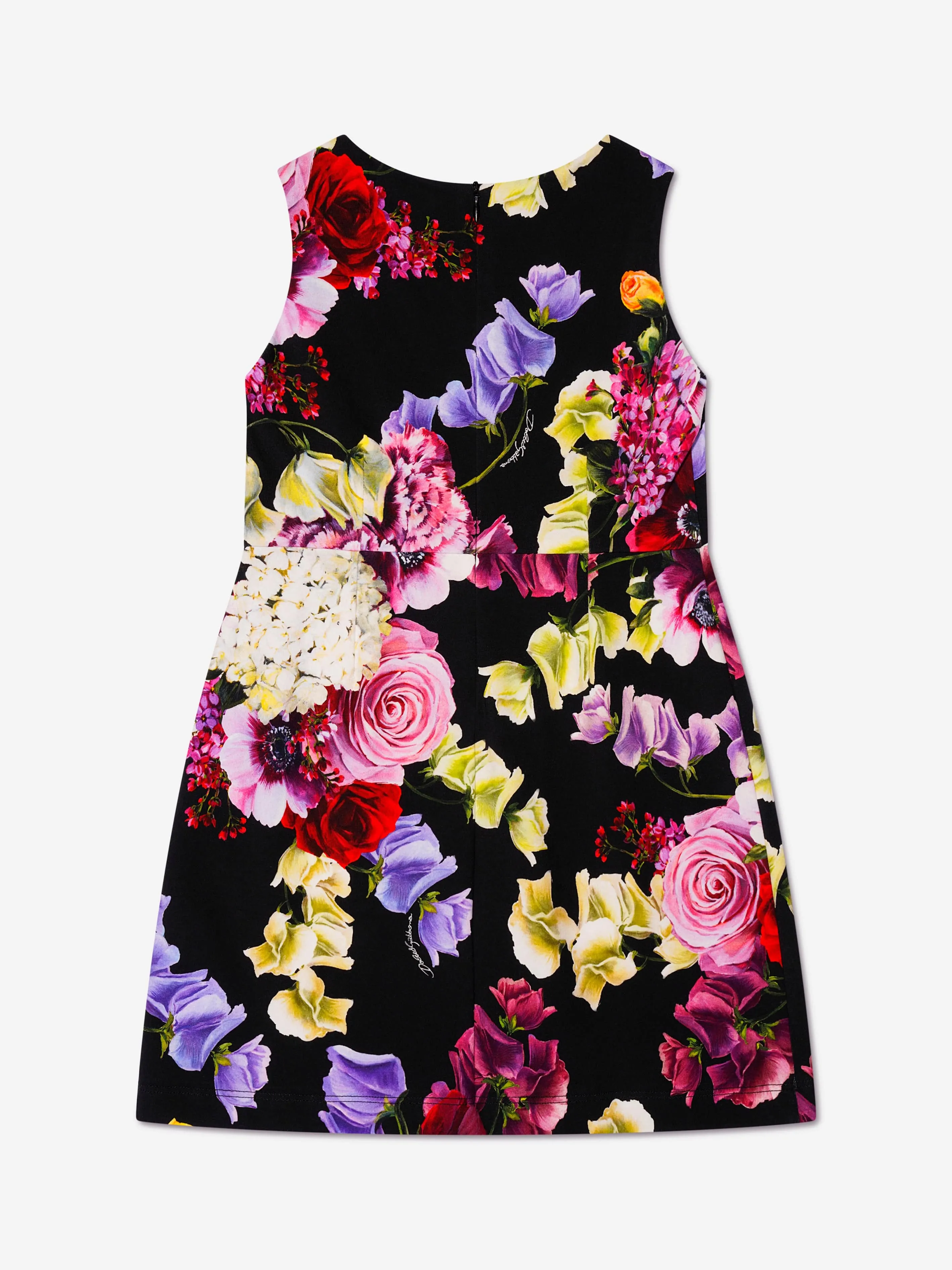 Dolce & Gabbana Girls Floral Print Sleeveless Dress