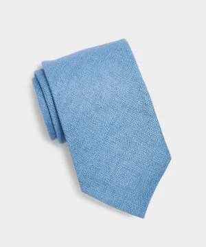 Drake's Textured Linen Tie in Light Blue