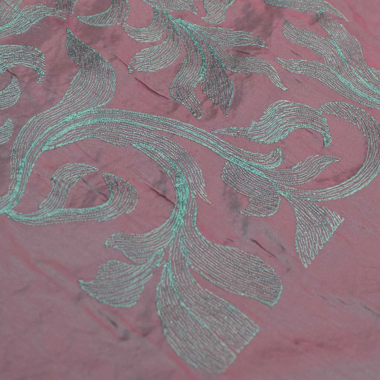 Embroidered Silk Dupion