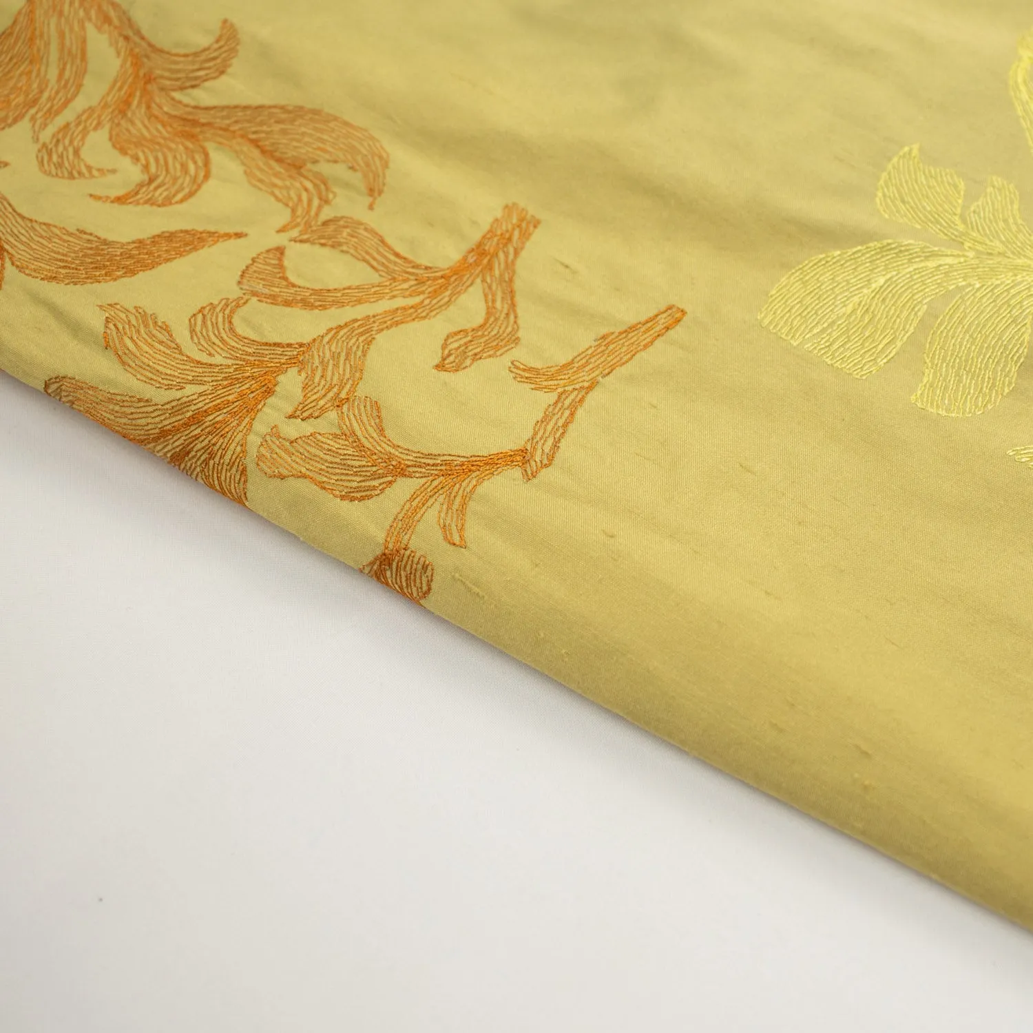 Embroidered Silk Dupion