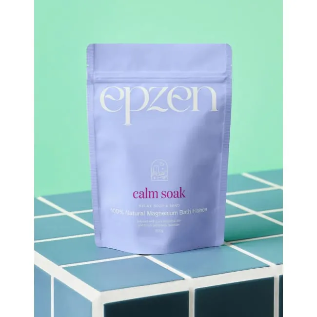 Epzen Calm Soak 100% Natural Magnesium Bath Flakes 500g