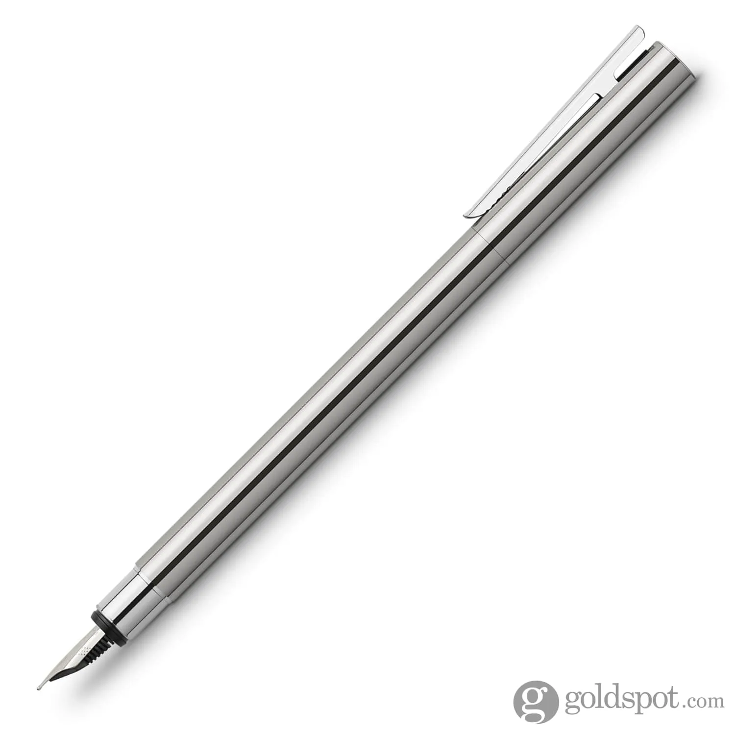 Faber-Castell Design Neo Slim Fountain Pen in Stainless Steel Polished