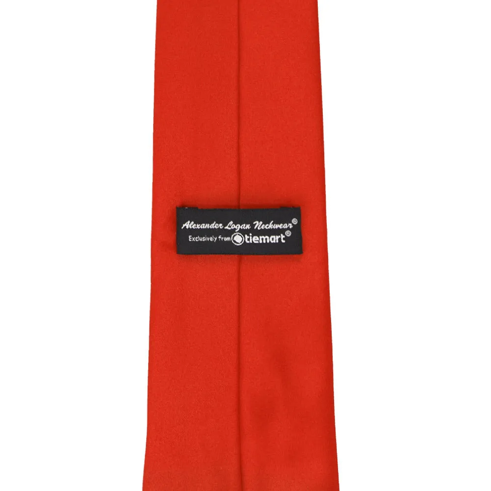 Fire Engine Red Solid Color Necktie