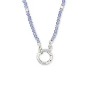 French Retro Beaded Tanzanite Necklace