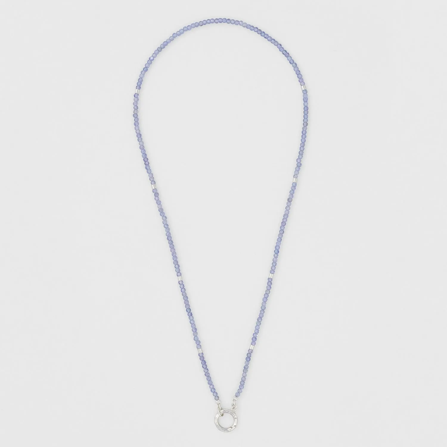 French Retro Beaded Tanzanite Necklace