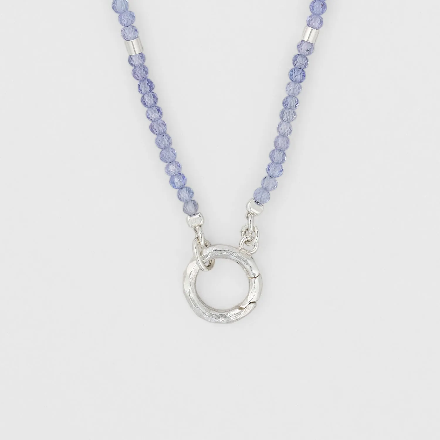 French Retro Beaded Tanzanite Necklace