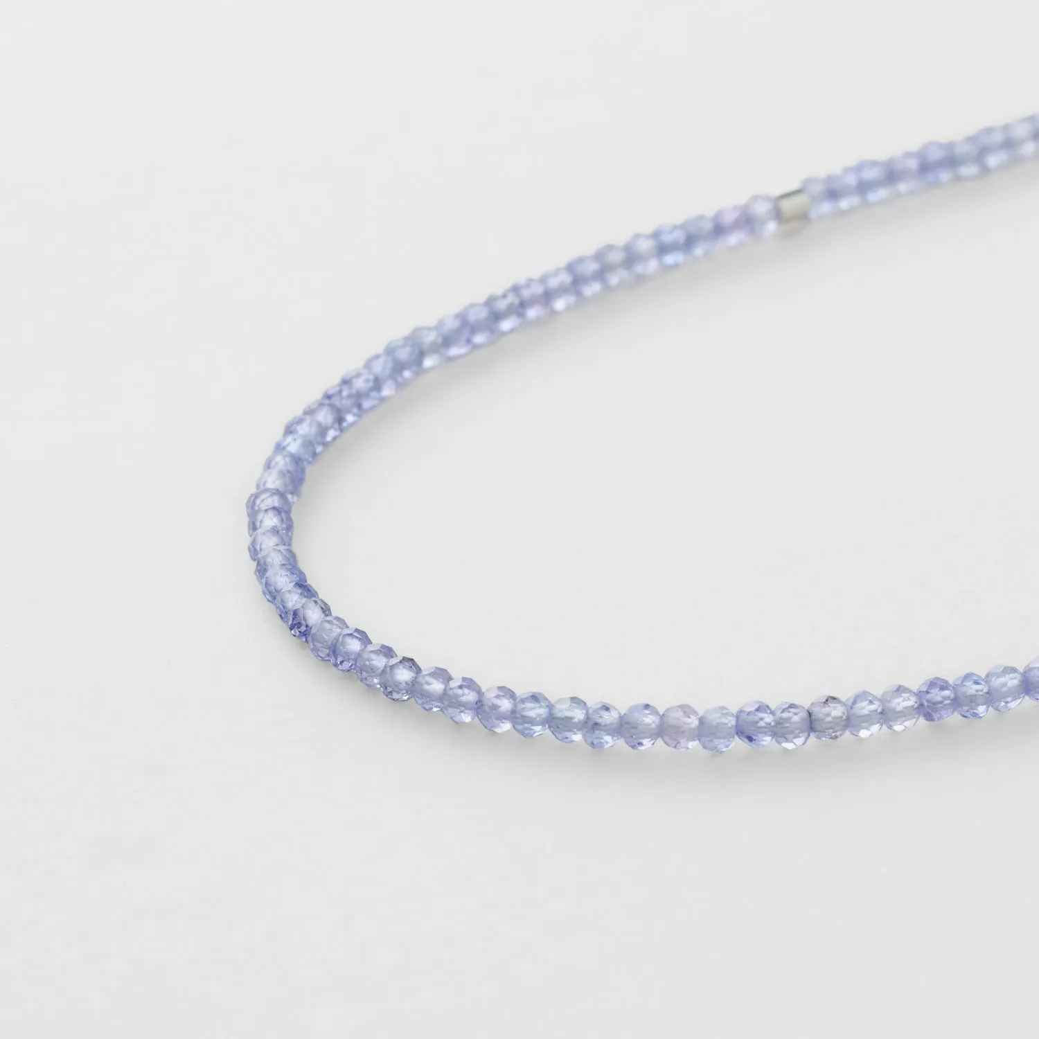 French Retro Beaded Tanzanite Necklace