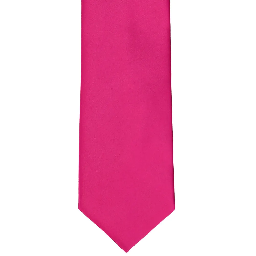 Fuchsia Premium Solid Color Necktie