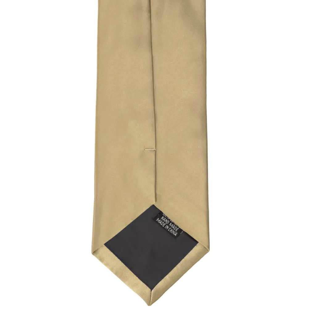 Golden Champagne Premium Solid Color Necktie