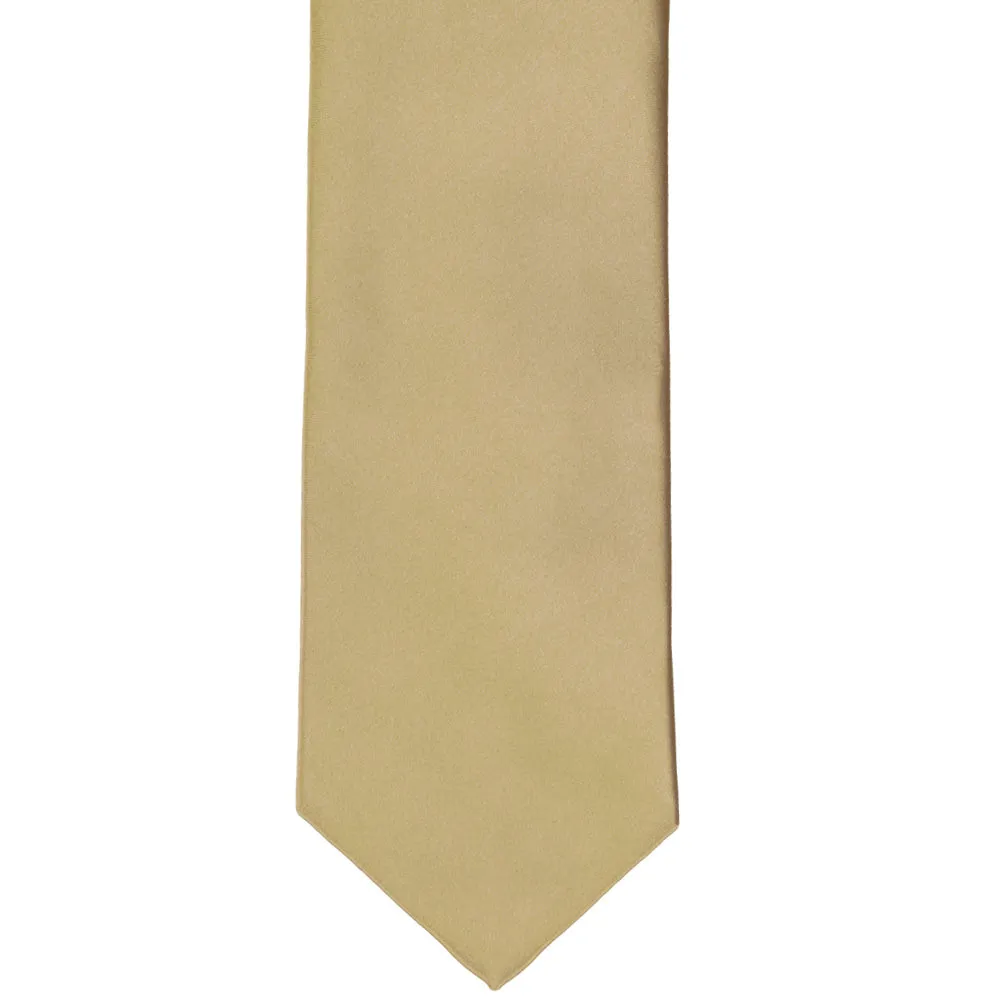 Golden Champagne Premium Solid Color Necktie