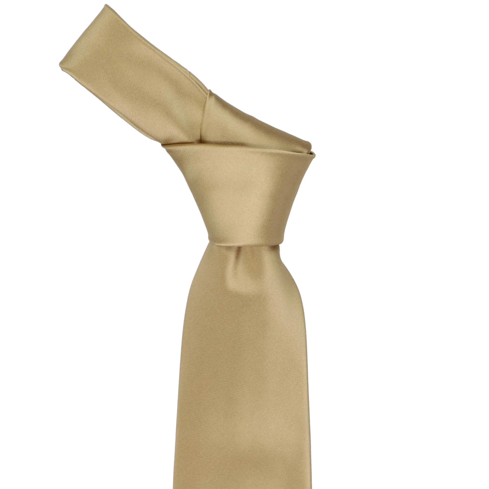 Golden Champagne Premium Solid Color Necktie