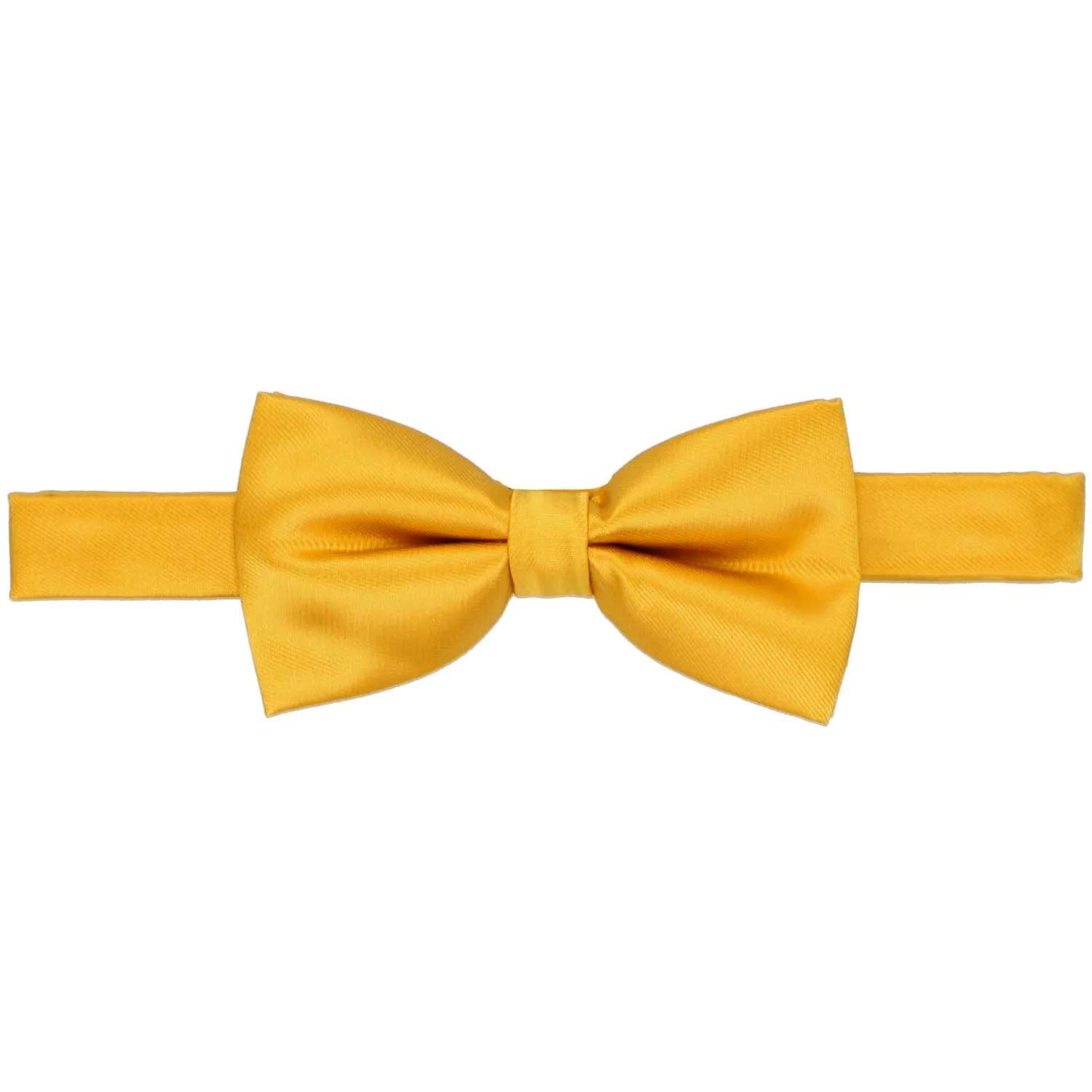 Golden Yellow Band Collar Bow Tie