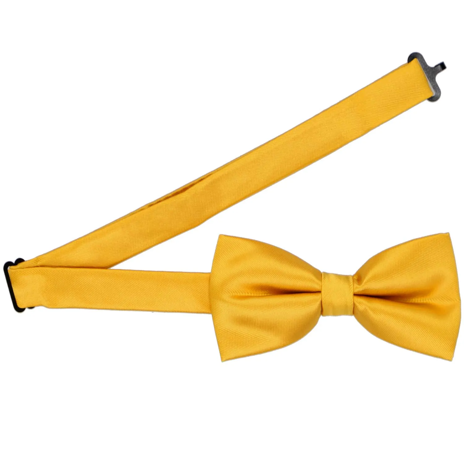 Golden Yellow Band Collar Bow Tie