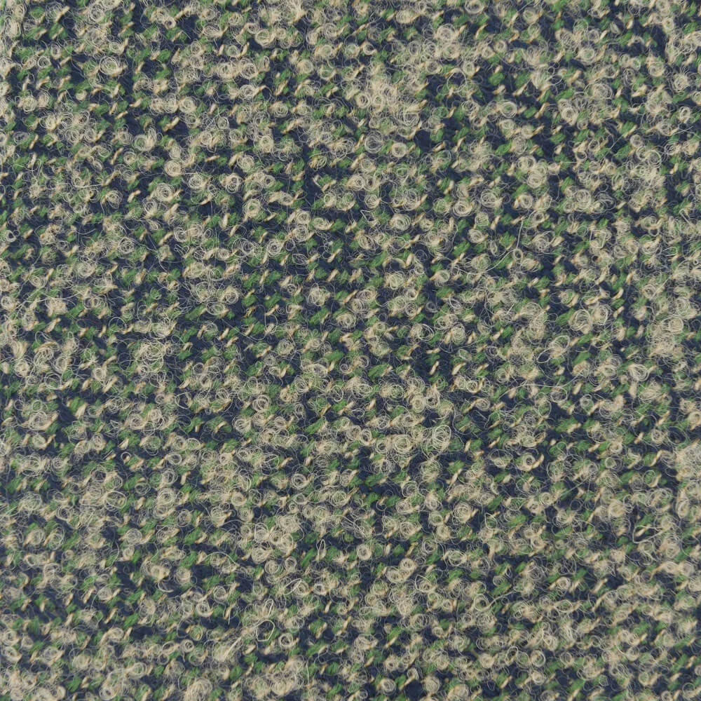 Green and Cream Classic Motif Virgin Wool Tie