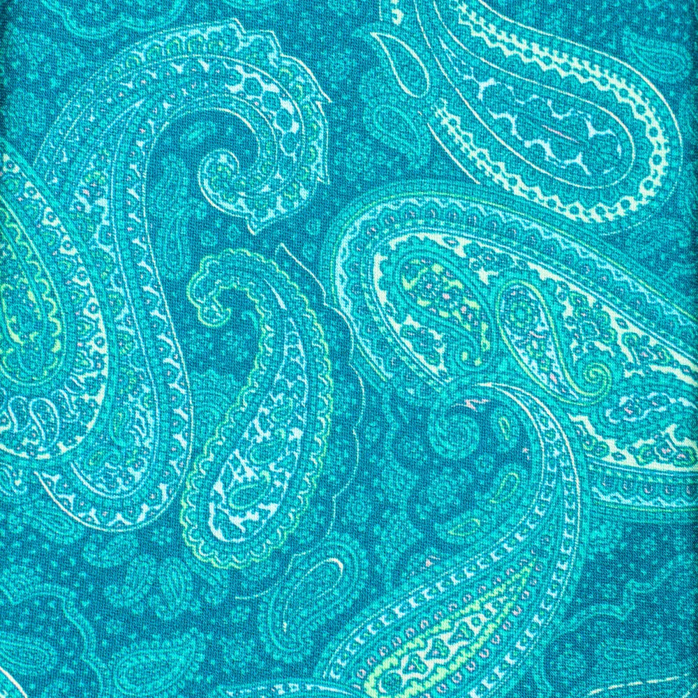 Green Sicilian Paisley Duchesse Silk Tie