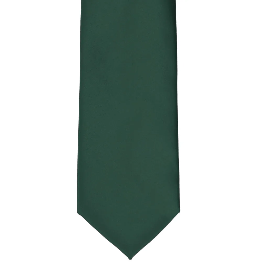 Hunter Green Premium Solid Color Necktie