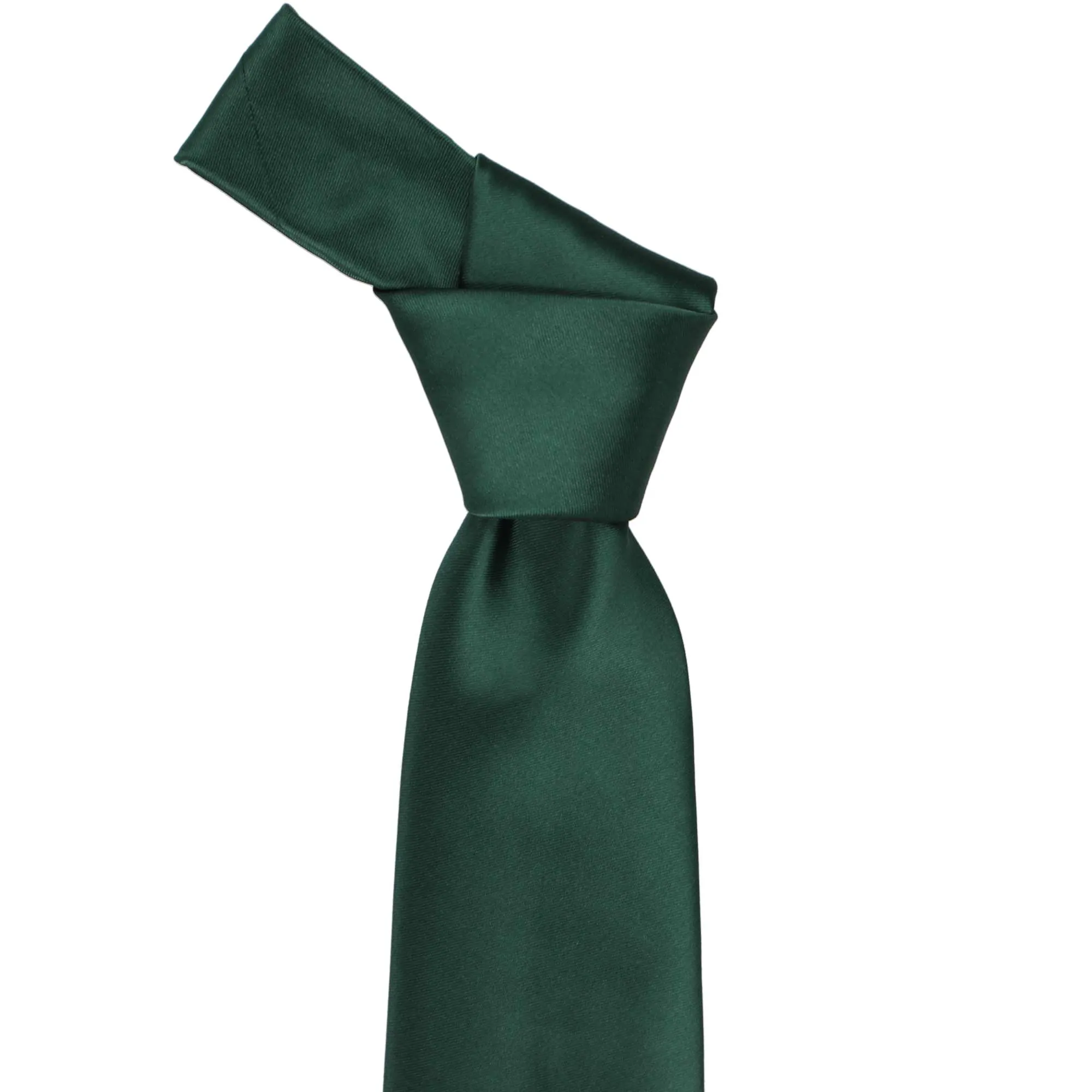 Hunter Green Premium Solid Color Necktie