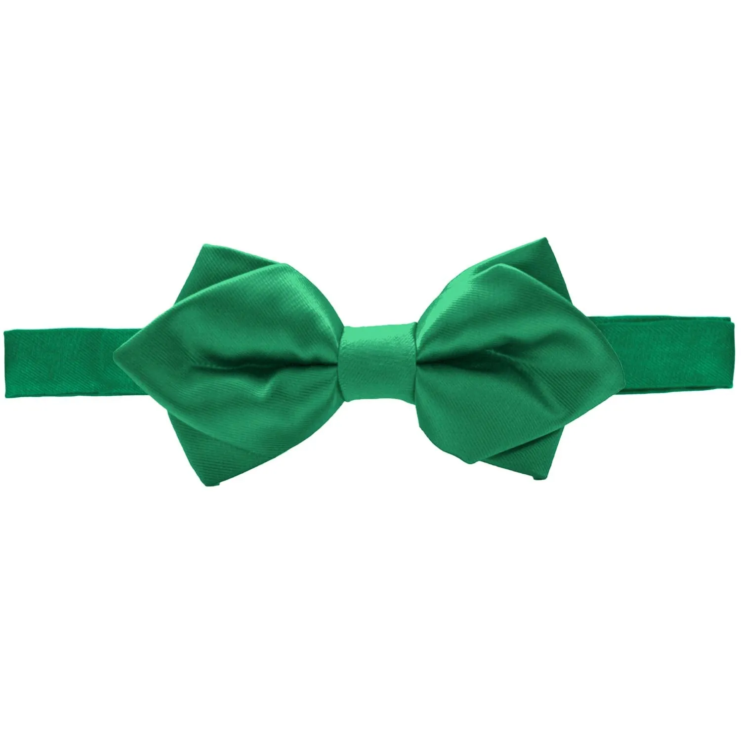 Kelly Green Diamond Tip Bow Tie