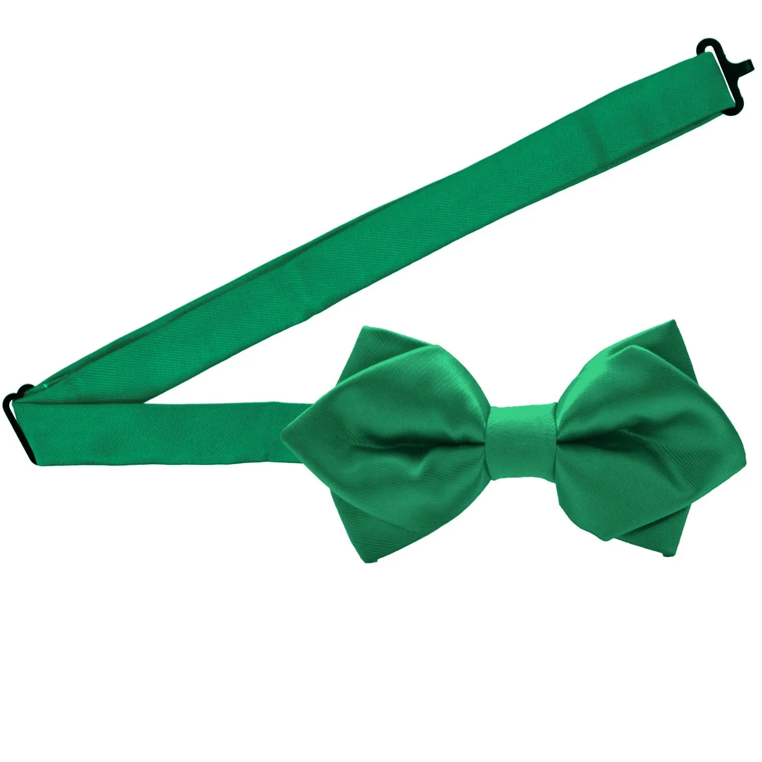 Kelly Green Diamond Tip Bow Tie