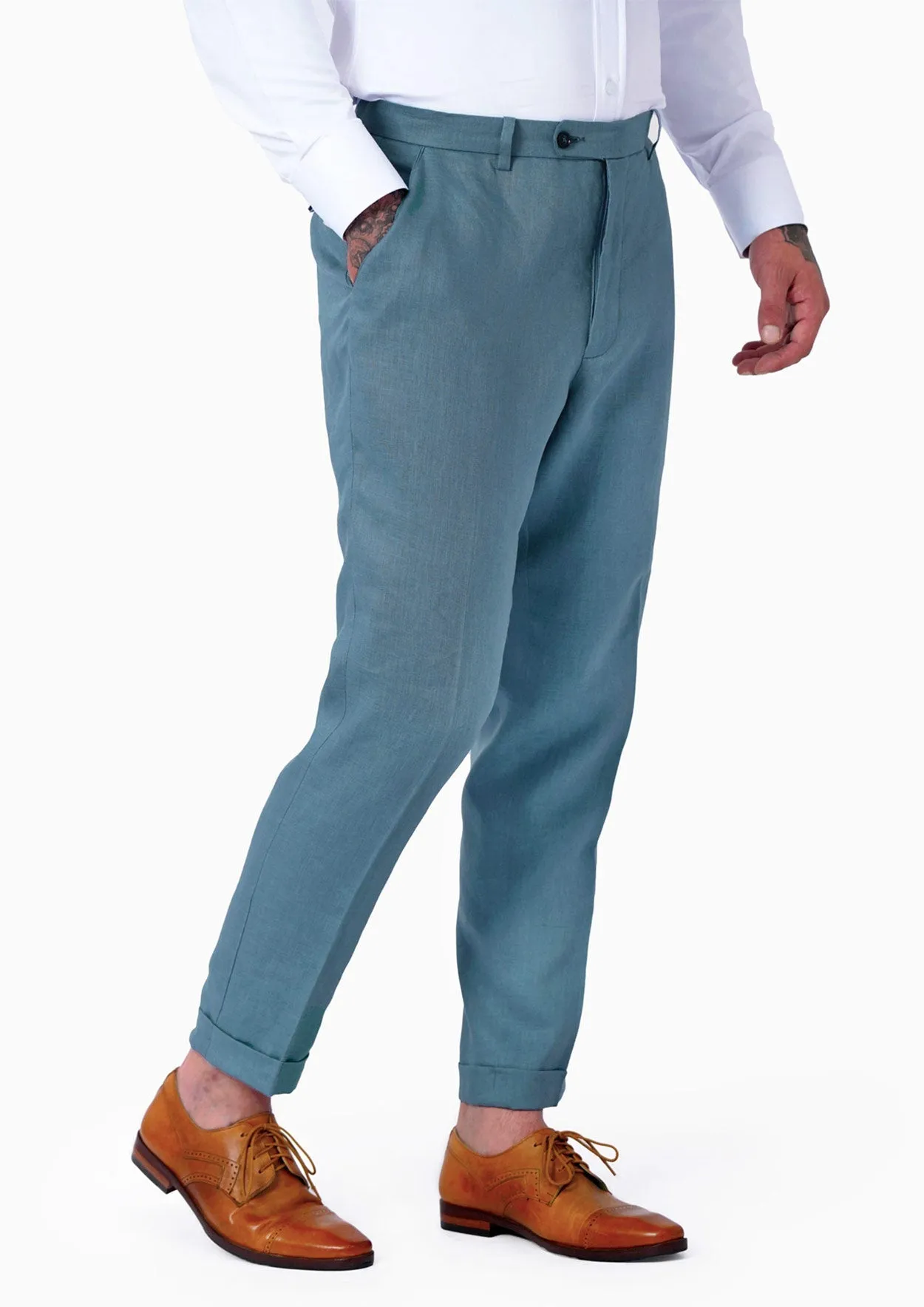 Koi Blue Linen Pants