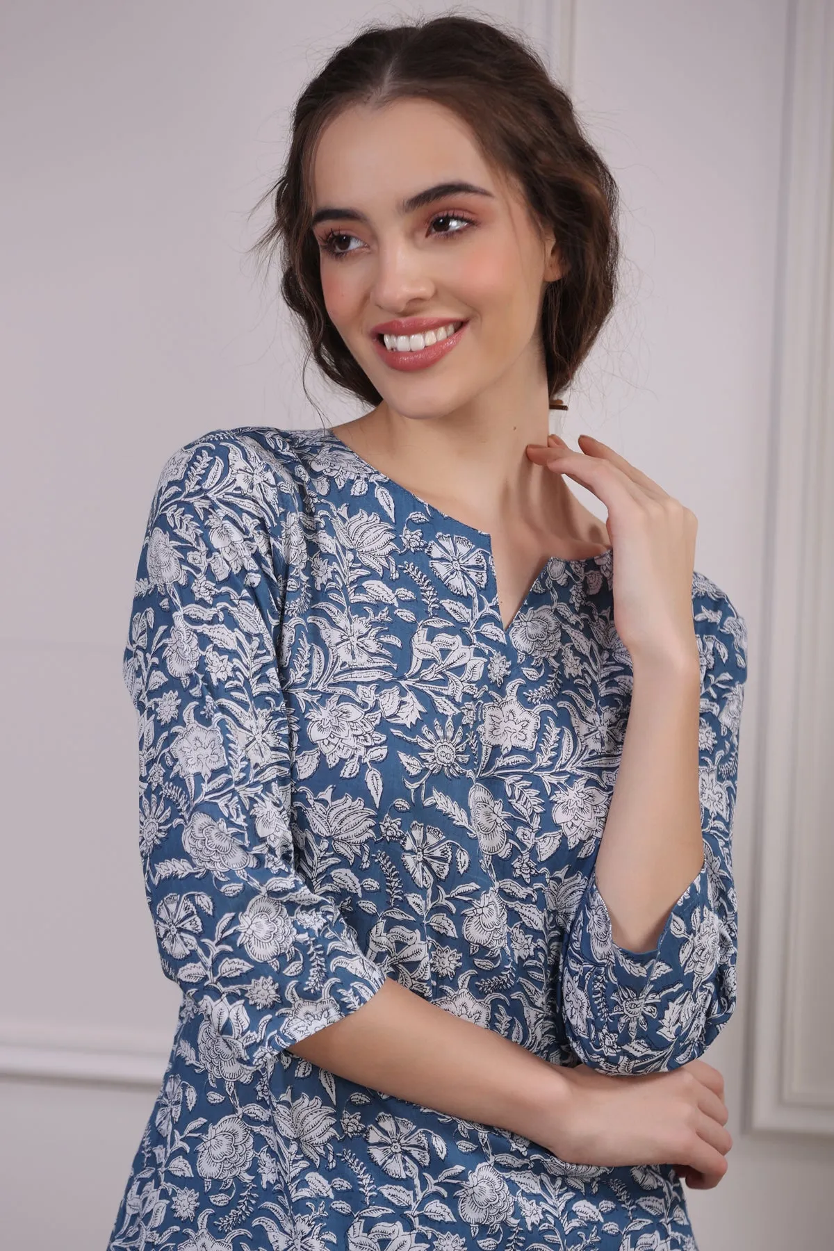 La Palma Blue Palazzo Loungewear Set