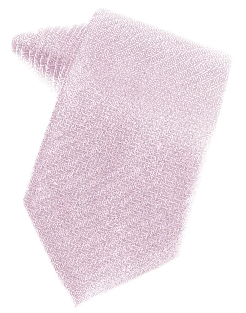 Light Pink Herringbone Necktie