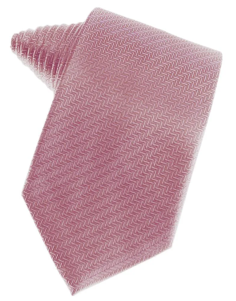 Light Pink Herringbone Necktie