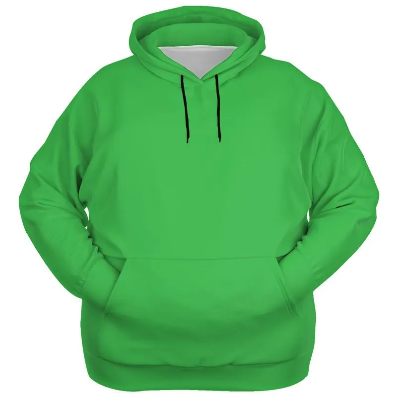 Lime Green Hoodie | Unisex | with PLUS sizes | Bright Pure Green | C75M0Y100K0