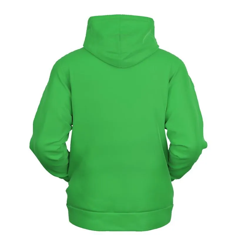 Lime Green Hoodie | Unisex | with PLUS sizes | Bright Pure Green | C75M0Y100K0