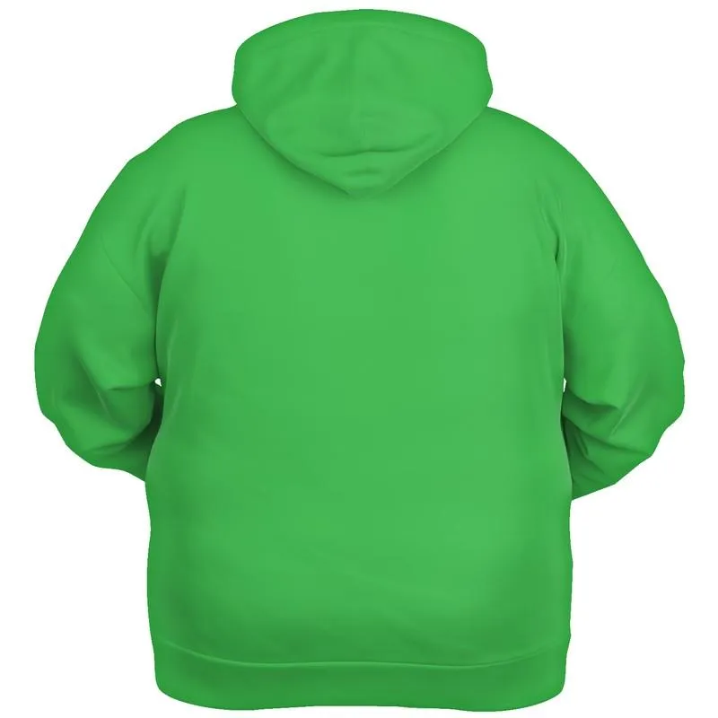 Lime Green Hoodie | Unisex | with PLUS sizes | Bright Pure Green | C75M0Y100K0