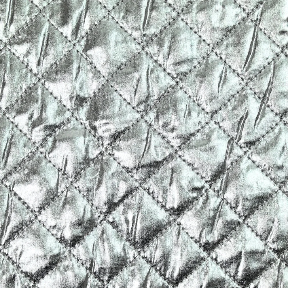 Matelassé polyester argent