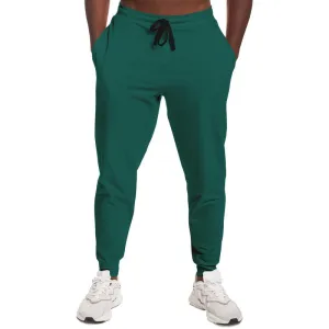 Medium Dark Blue Cool Green Joggers | Unisex | with PLUS sizes | Medium Dark Pure Blue Cool Green | C100M0Y50K60