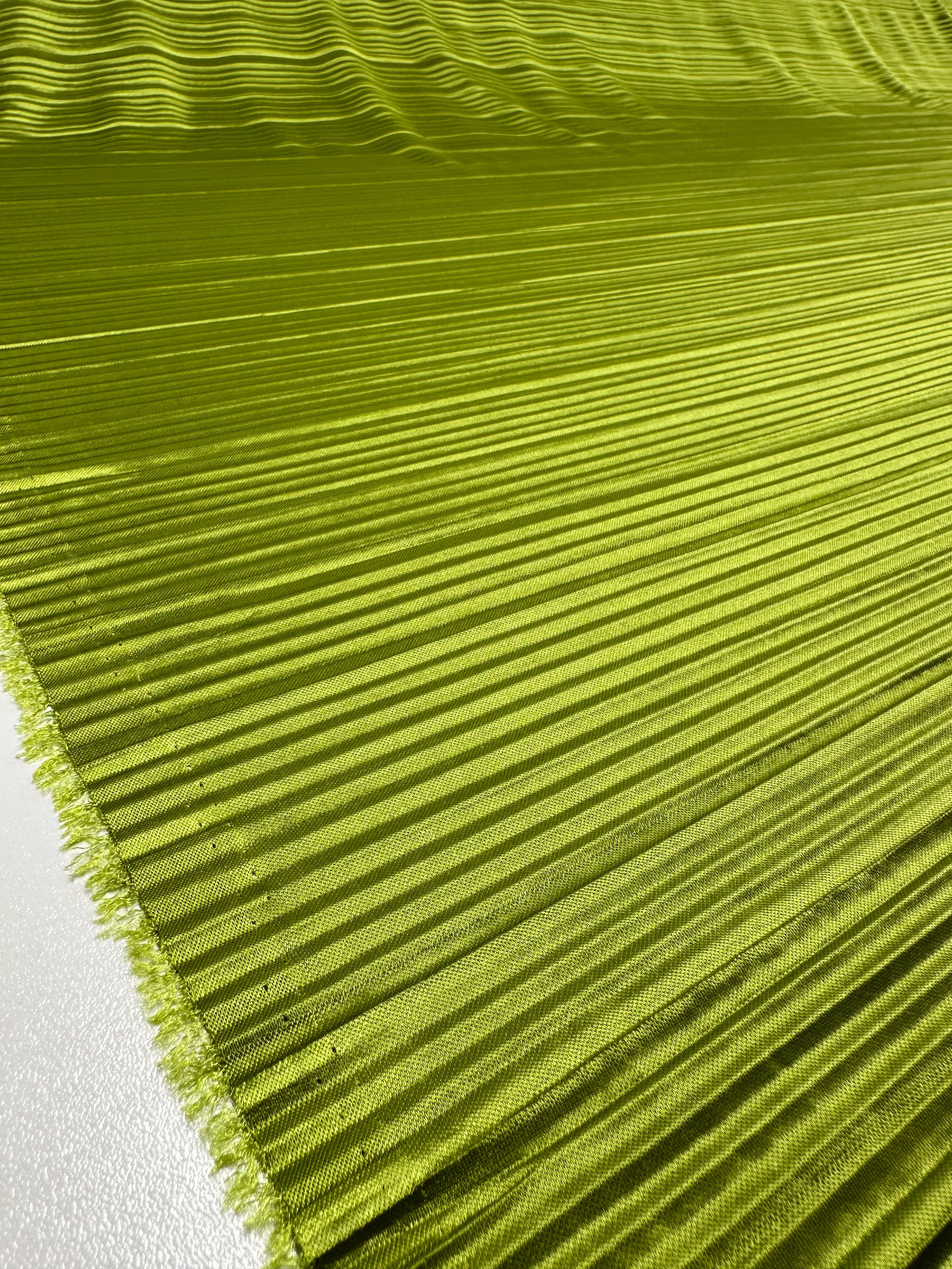 Metallix Pleat - Chartreuse - 140cm