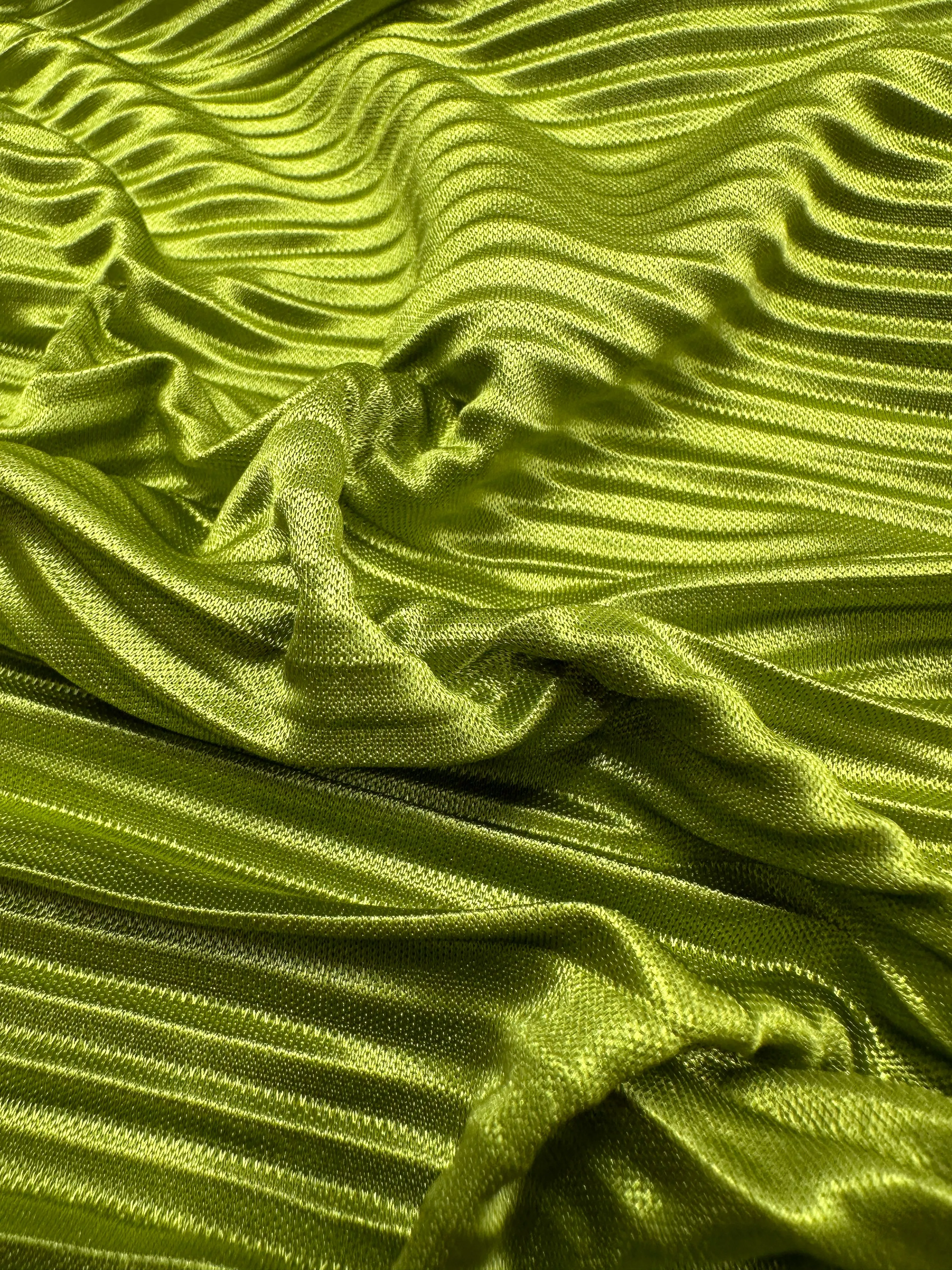 Metallix Pleat - Chartreuse - 140cm