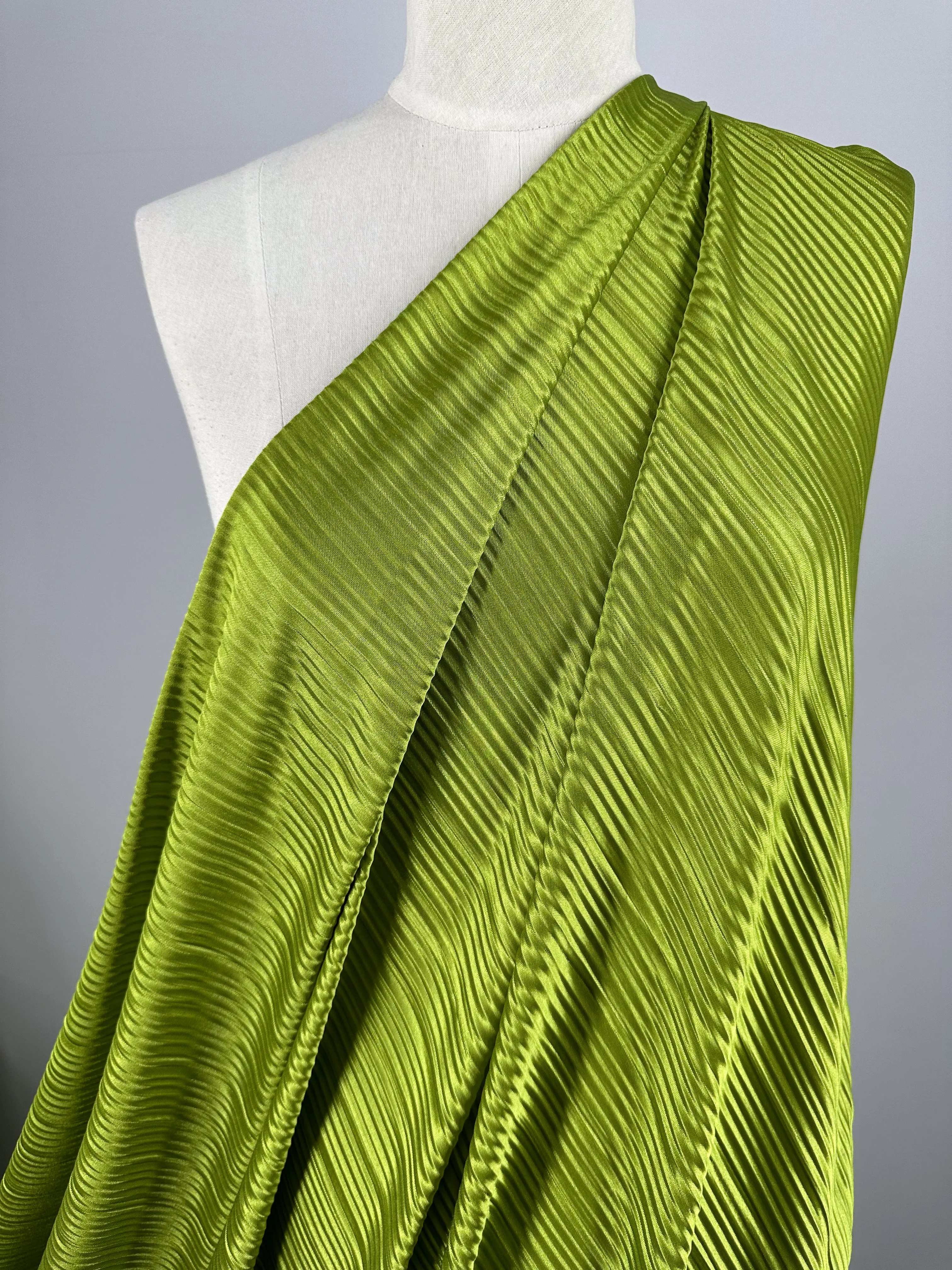 Metallix Pleat - Chartreuse - 140cm