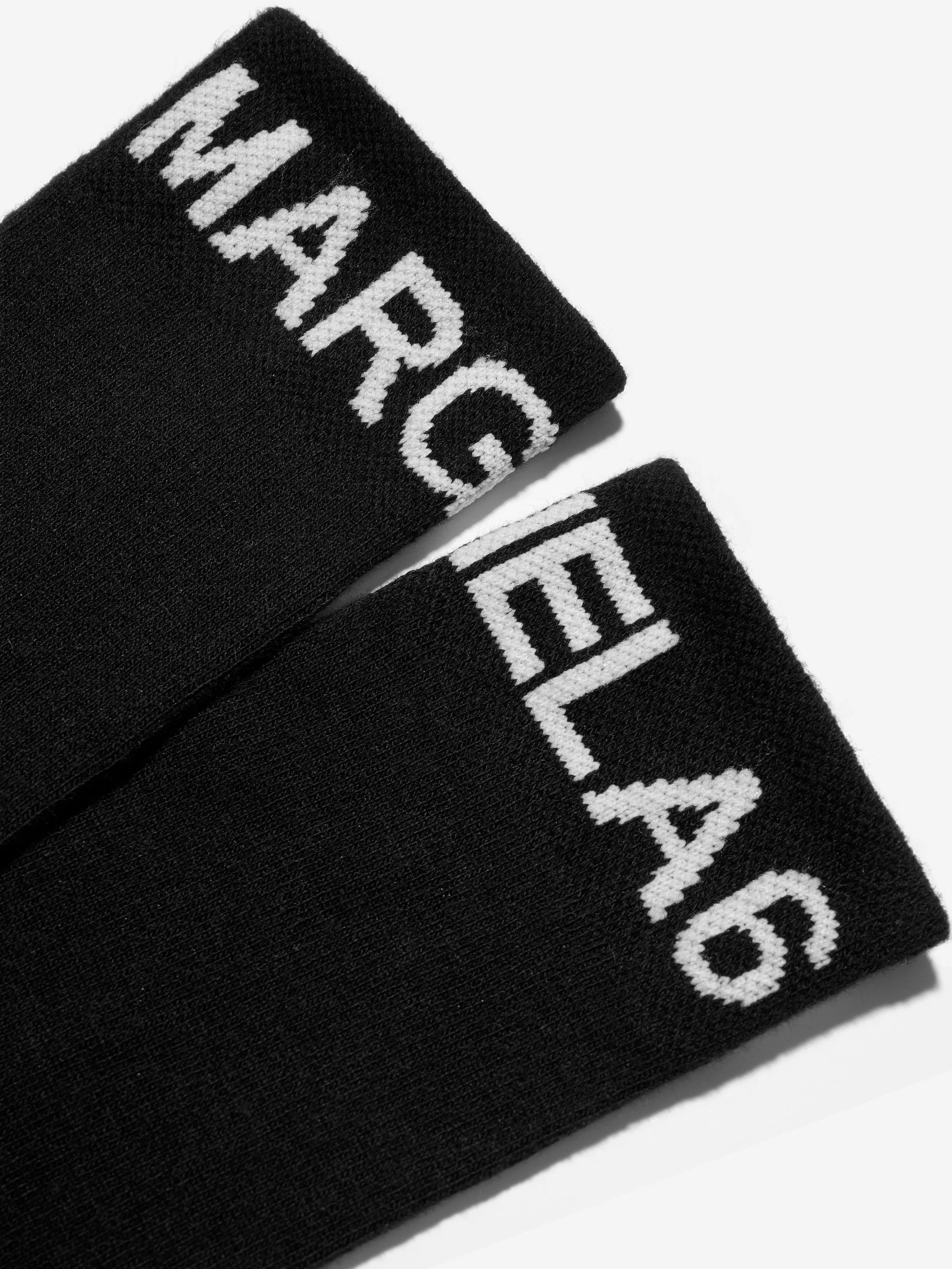 MM6 Maison Margiela Kids Logo Socks In Black