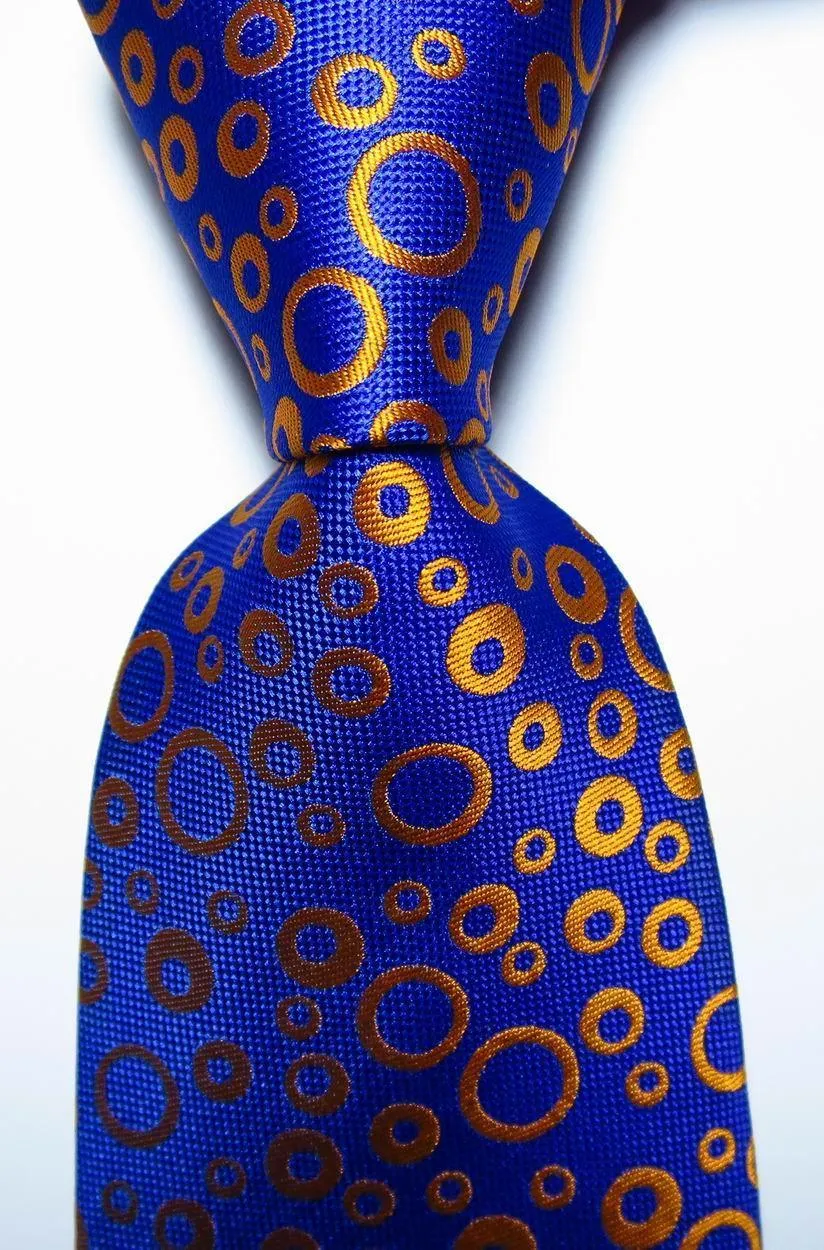 New Fashion Dot Ties Mens Silk Necktie Set Black Orange