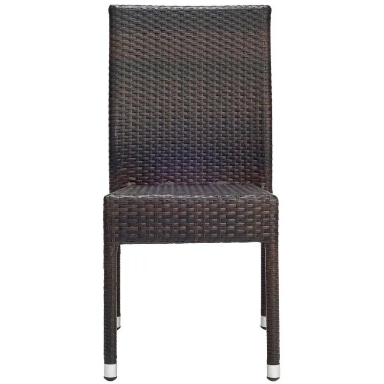 Newbury Wicker Chairs Set of 2 - Black/Brown