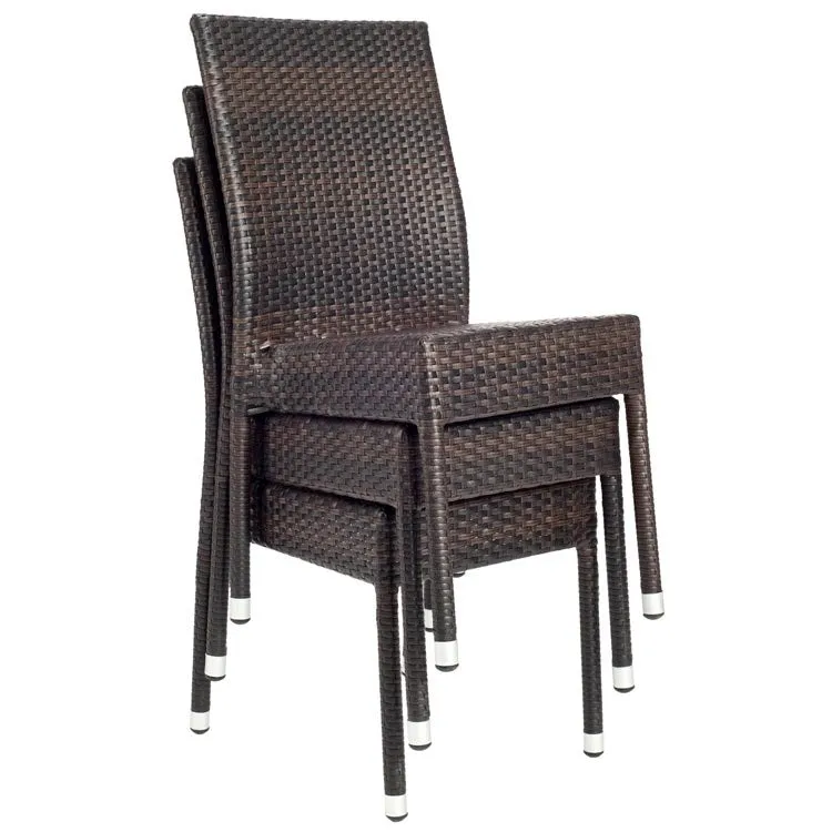 Newbury Wicker Chairs Set of 2 - Black/Brown