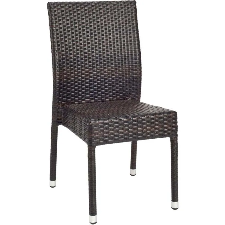 Newbury Wicker Chairs Set of 2 - Black/Brown