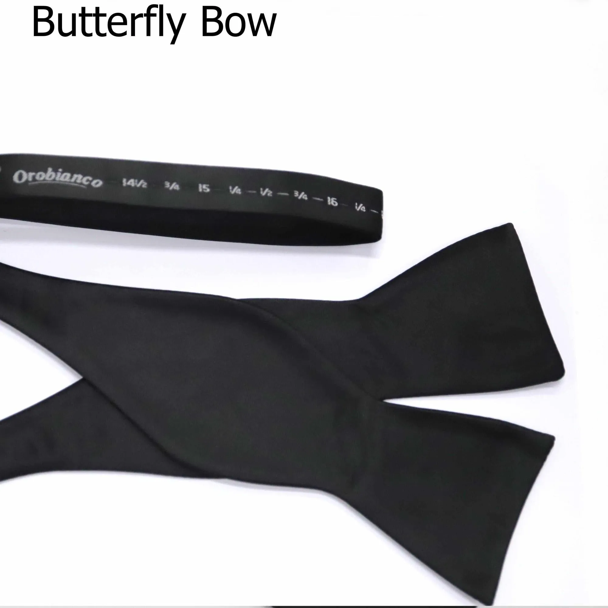 Orobianco L'unique Black Bow Tie- Self & Ready