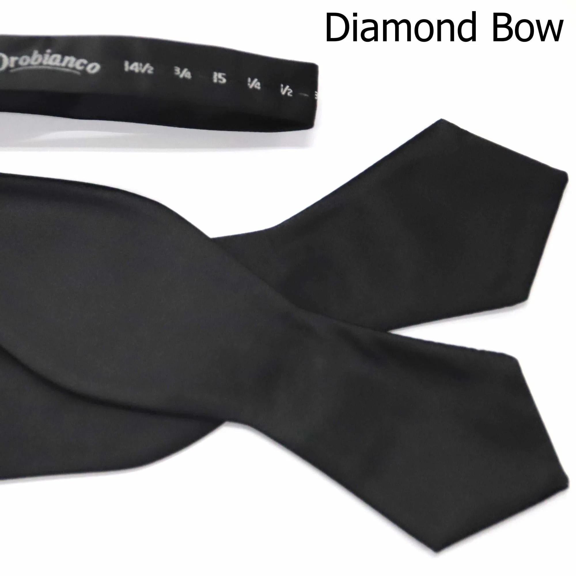 Orobianco L'unique Black Bow Tie- Self & Ready