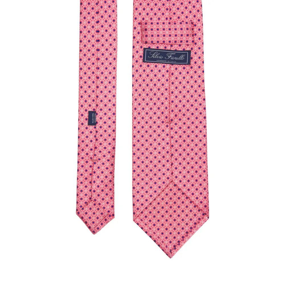 Pink Classic Motif Silk Tie