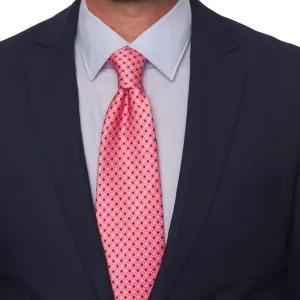 Pink Classic Motif Silk Tie