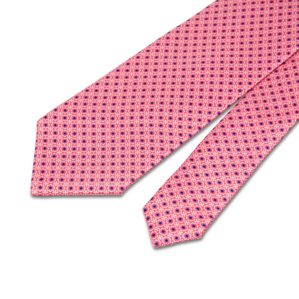 Pink Classic Motif Silk Tie